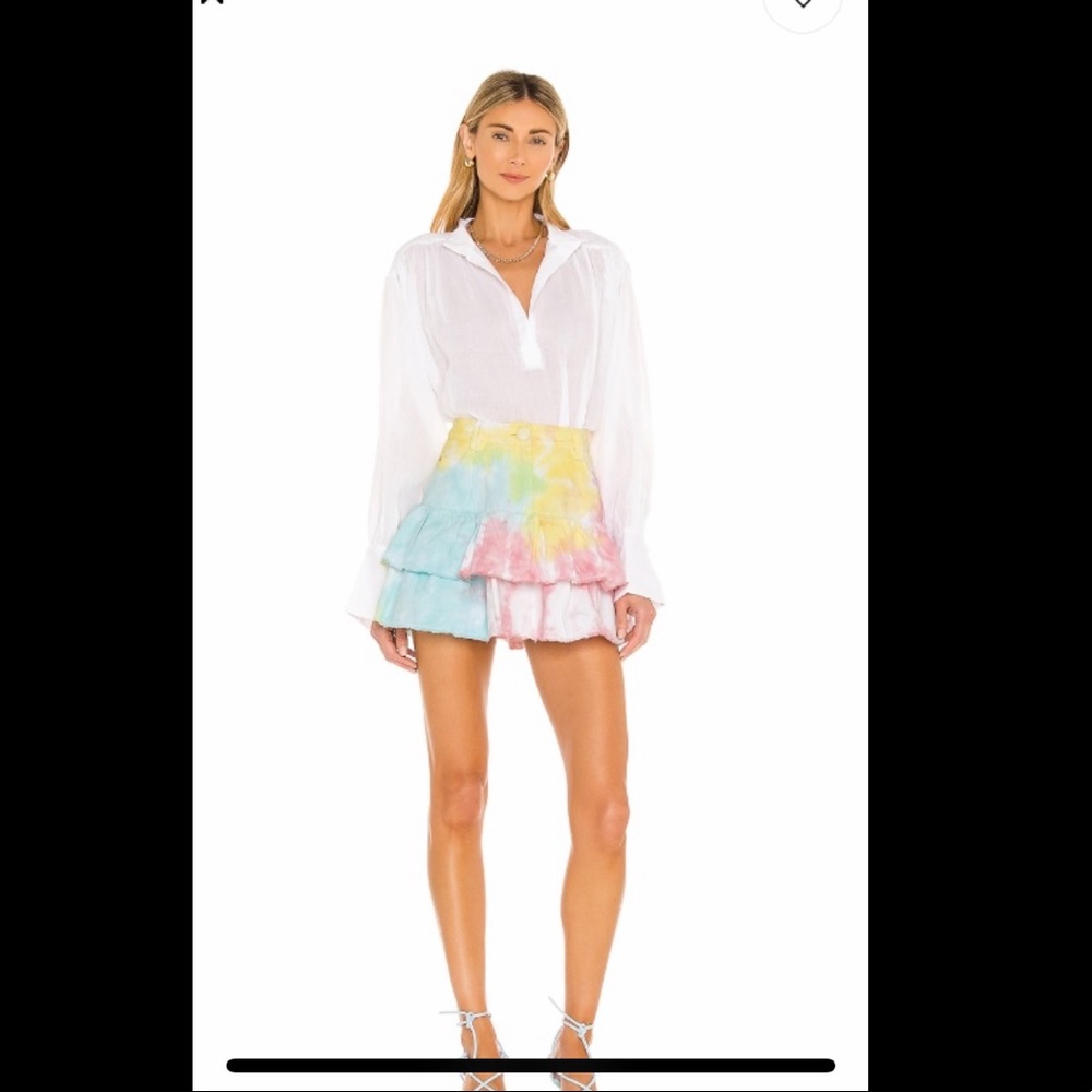 Landen skirt rainbow radial tie dye.